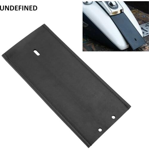 Black Plain Gas Tank Panel Bib PU Leather Simple Smooth For Harley Dyna Wide Glide 1993-2003 Softail Slim 2000-2017 Fat Boy