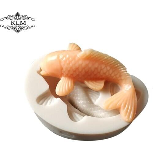 KLM-00193 3D Fish Shape Silicone Fondant Cake Mold Home Kitchen Baking Sculpting & Modeling Tools