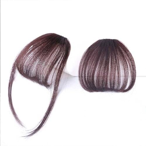 AILIADE Fake Fringe Clip In Bangs Hair Extensions With High Temperature Synthetic Fiber Frivolous Black Brown Blonde
