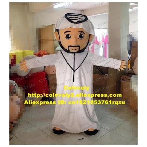 Arabic Arab People Arabian Muslim Muslem Moslem Islam Mascot Costume Adult Cartoon Character Customers Thanks Meeting zz4636
