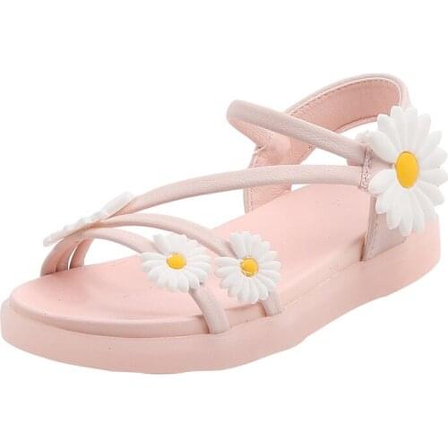 Princess Fashion Flower Summer Kids Shoes For Litter Girl Sandals Size 3 4 5 6 7 8 9 10 11 12 Years 2020 New Children Beach Shoe
