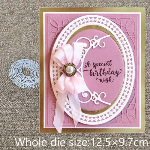 New Design Craft Metal die cuts Cutting Die 7pcs oval shape decoration scrapbooking Album Paper Card Craft Embossing die cuts