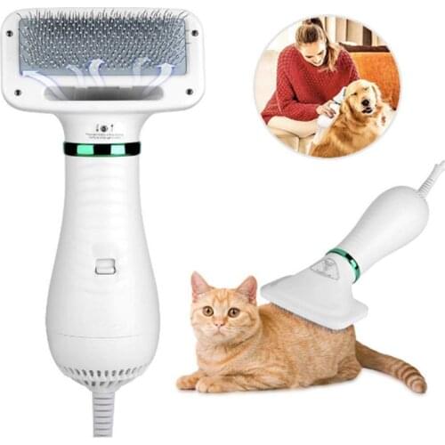 Portable Dog Dryer 2-In-1Hair Dryer For Dogs Adjust Temperature Low Noise Pet Dryer Dog Grooming Comb Fur Blower Seche Cheveux