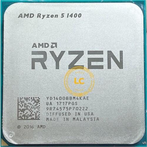 AMD Ryzen 5 1400 R5 1400 3.2 GHz Quad-Core CPU Processor YD1400BBM4KAE Socket AM4
