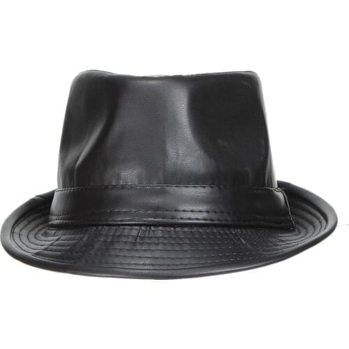 PU Fedora Hats For Women Men Retro Style Panama Top Hat Sun Protection Hat Mens Summer Hats