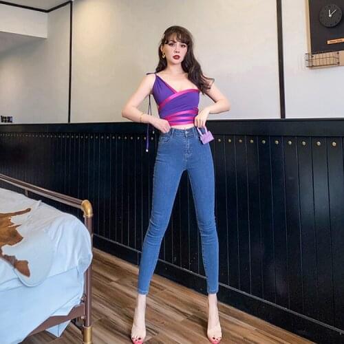 Sexy High Waist Skinny Jeans Women Black Jeans Summer Denim Pants Jeans for Ladies trousers