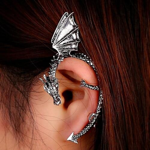 Earrings Jewelry Retro Vintage Gothic Rock Punk Twine Dragon Shape Ear Cuff Earring Earrings for Women Men Earrings Jewelry