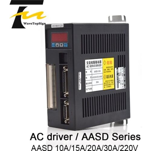 AC Servo Motor Driver AASD 10A 15A 20A 30A Input AC220V 0-3.3A 0-3KW Servo Driver Use for CNC Engraver and Cutting Machine V6.2