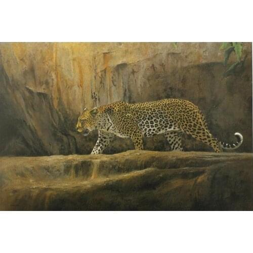 Leopard Art print Silk poster Home Wall Decor