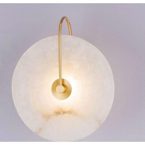 Zerouno Modern Sconces Lamp Wall Lights Marble Lampshade LED Lighting Fixture for Home Decor bedroom Lamps Black Gold Lampadas