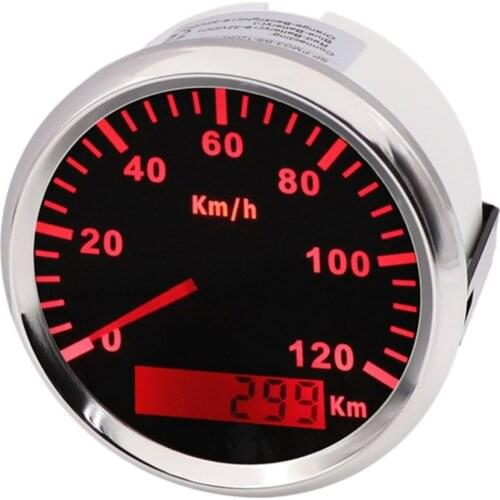 Pack of 1 0-120km/h GPS Speedometers Tuning 85mm Lcd GPS Speed Mileometer Gauges Devices Speed Chart with Antenna for Car Boat