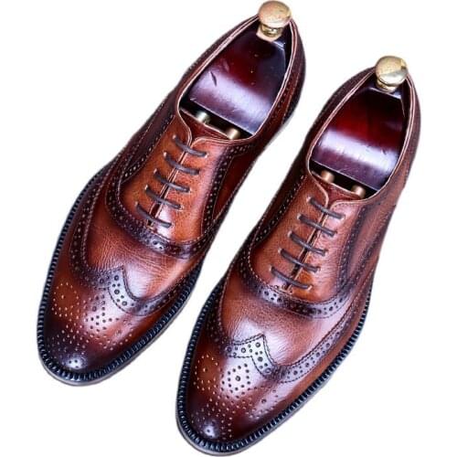 SZOLWY Mens Leather Shoes