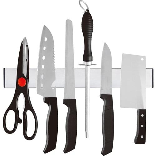 Top Magnetic Self-adhesive 31cm Length Knife Holder Stainless Steel 304 Block Magnet Knife Holder Rack Stand For knives