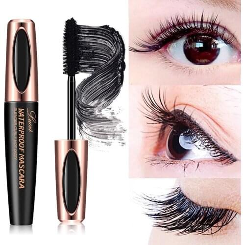 4D Silk Fiber Lash Mascara Black Volume and Length Long-Lasting Waterproof&Smudge-Proof Makeup Set All Day Cu