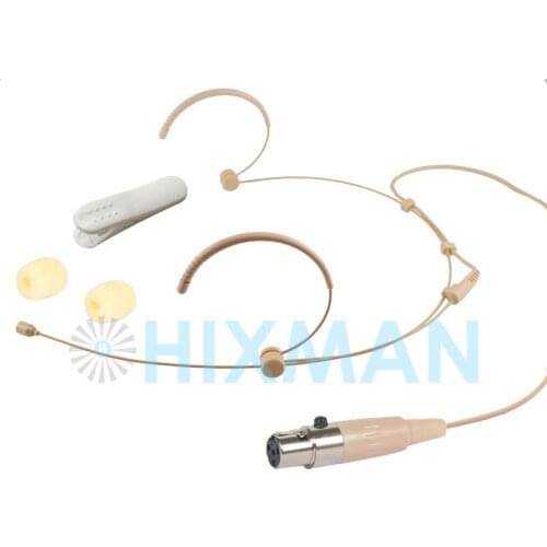 HIXMAN 4019-SL Omnidirectional Headset Headworn condenser Microphone For Shure LINE6 JTS Carvin Trantec TOA Wireless Transmitter