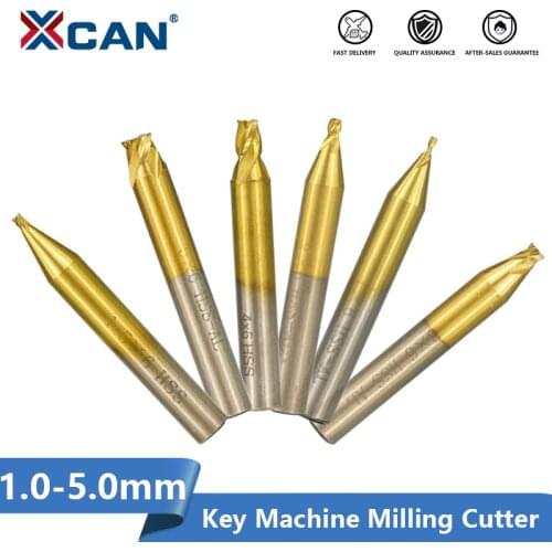 XCAN 1pc 1.0/1.5/2.0/2.5/3.0/4.0/5.0mm Milling Cutter for Vertical Key Cutting Machine Locksmith Tools 6mm Shank Key Cutter