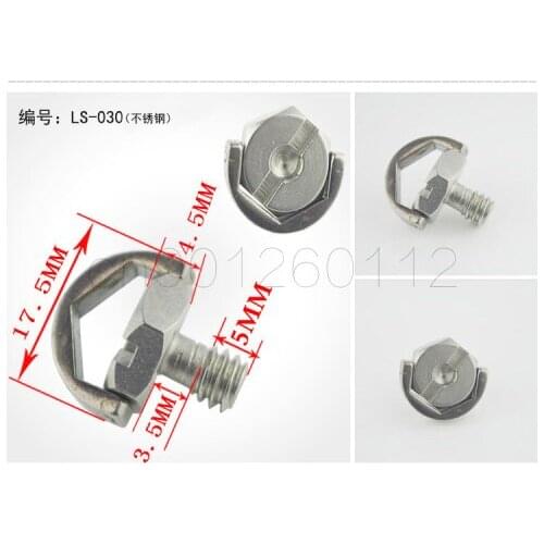 10pcs 1/4" Stianless steel D ring Camera Screw 14.5MM for Digital Camera Tripod/Monopod/Quick Release Plate
