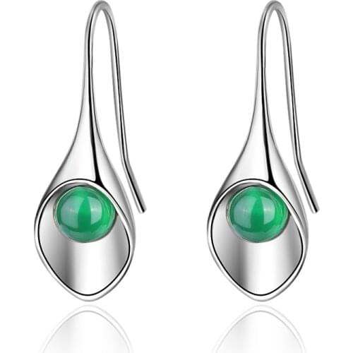 100% 925 Sterling Silver Fashion Water Drop Rhinestone Ladies`drop Earrings Jewelry Women Anti Allergy Jewelry Wholesale Girls