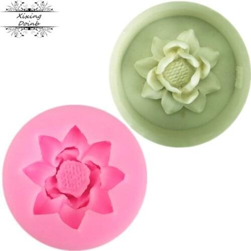 3D lotus flower silicone mold flower mold candy cake mold chocolate cake decorating tool kitchen cooking