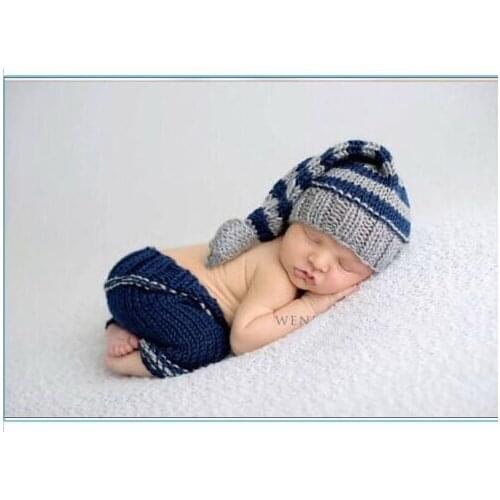 Free shipping, Baby Pixie Elf Hat with pants baby sets,Newborn Baby boys Stocking Caps perfect for photo props size:0-1m,3-4m