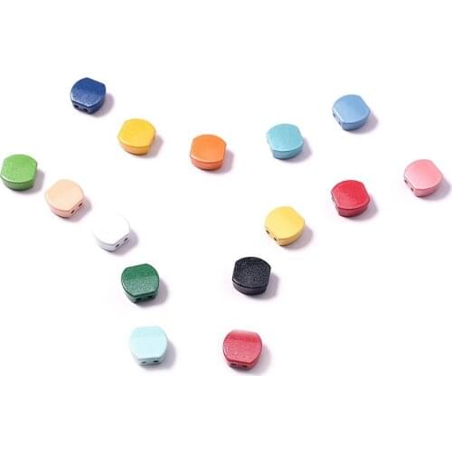 20Pcs/lot Glitter Honeycomb Tile Beads Metal Enamel Beads Charm for Bracelets Japanese Myuki Beeds Jewelry Making New Year Gift