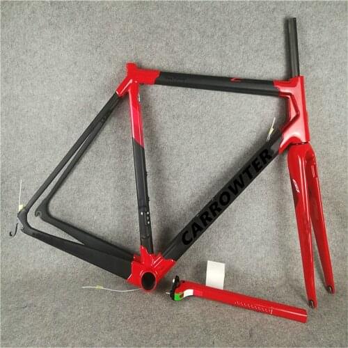 Carrowter C64 gloss red matte carbon frame PJRD Road Bike Carbon Bicycle Frameset