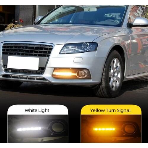 CSCSNL 2Pcs For Audi A4 A4L B8 2009 2010 2011 2012 Car-Styling LED DRL Daytime Running Light Daylight Fog Lamp Cover Hole