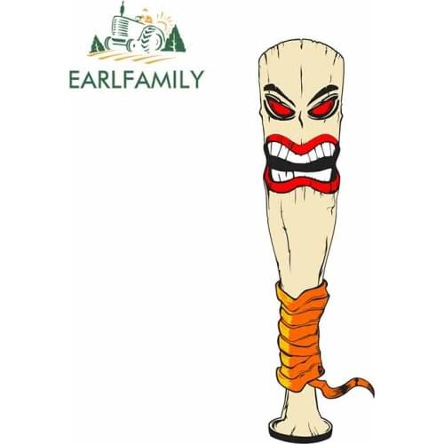 EARLFAMILY 13cm x 4cm Cartoon Devil Baseball Bat Vinyl Car Stickers Fashion Auto Motor Decal DIY Laptop Window Vinyl Car Styling