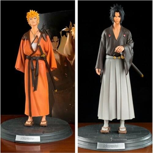 30CM Classic Anime Naruto Toys Kimono Uzumaki Sasuke Uchiha Action Figures Decoration Model Childrens Gifts Collection Unisex