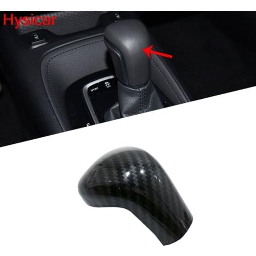 Hsyicar For Toyota Corolla Hatchback 2019 ABS Car Gear Shift Knob Sticker Panel Frame Head Cover Trim Styling Carbon Fiber