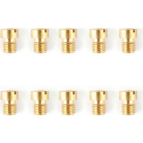 Artudatech 10PCS M5 5MM Main Jets Set For Dellorto Carburetor 75 78 80 82 85 88 90 92 95 98 Replacement Parts