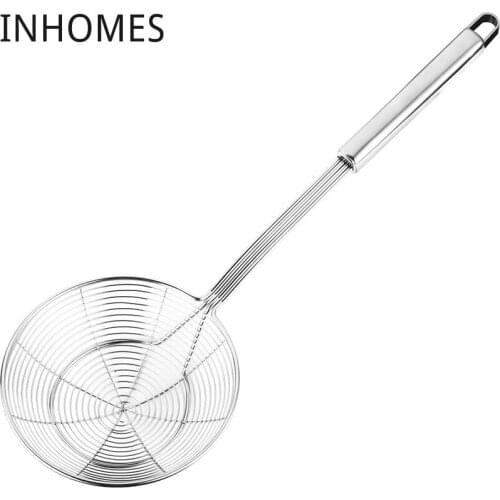 Kitchen Oval Spider Skimmer Stainless Steel Strainer Ladle Colander Fried Filter Mesh Oil Frying Spoon Scoop Baking Cooking Tool