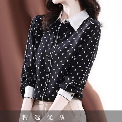 LANJING Polka Dot Blouses