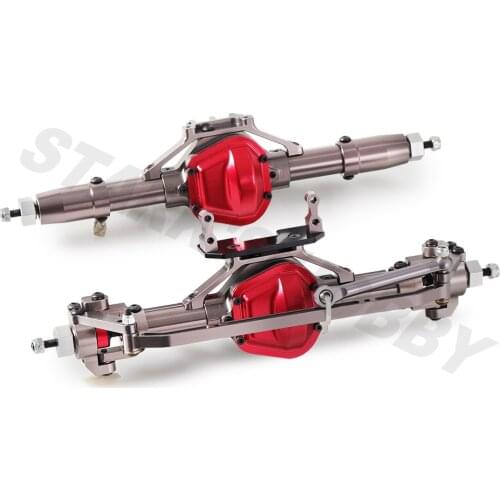 RC Car Metal CNC Full Front Rear Axle for 1/10 RC Crawler Axial SCX10 RC4WD D90