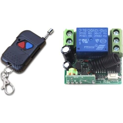 Top Quality DC 12 V 1CH Mini Wireless Remote Control Switch 1 Pc Receiver & 1 piece Transmitter Garage Door Window Lamp Switch