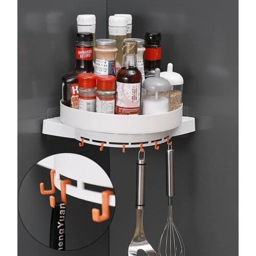 Multi-Function Storage Rack Rotating Shelf Storage Spice Holder Perforated Tray For Bathroom Kitchen Fridge Cosmetics Makeup