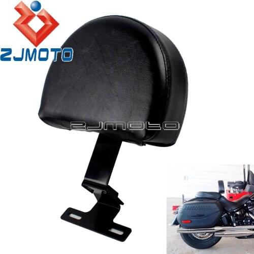 Motorcycle Black EZ ON/OFF Driver Backrest Pad Plug-in Driver Backrest For Harley Softail 1993-2006 Bikes w/ Stock Seat