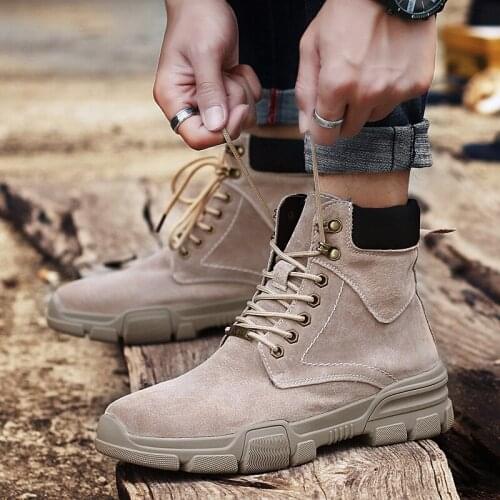 Men Boots Anti-Skidding Leather Shoes Men Popular Comfy Winter Warm Footwear Mens Shoes Short Plush Snow Boots Durable Outsole
