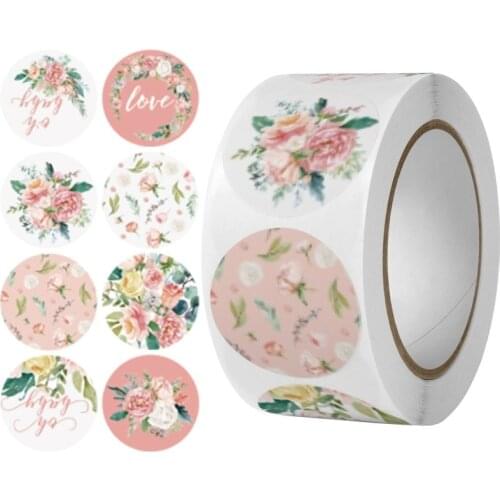 500pcs 2.5cm cute Gift Sealing Stickers Scrapbook Handmade with Love Thank You Seal Label Sticker Christmas Party Wedding Decor