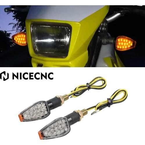 NICECNC Turn Signals Indicator Blinker LED Light For Suzuki DRZ400SM DR-Z400SM DRZ 400SM 2005-2021 2020 2019 2018 2017 2016 2015
