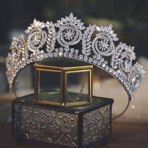 NiuShuya NEw Sparkling Wedding Hair Accessories Bridal Crowns Tiaras Tocado Novia Headpiece Bride Hair Jewelry Queen Headbands