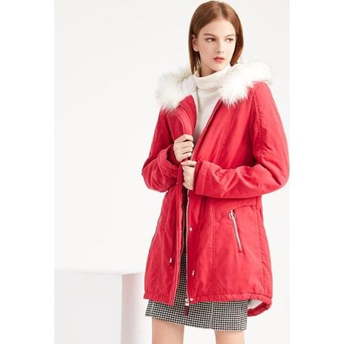 New Womens Fashion Winter Coat Hooded Warm Puffer Quilted Thicken Parka Jacket With Fur Trim