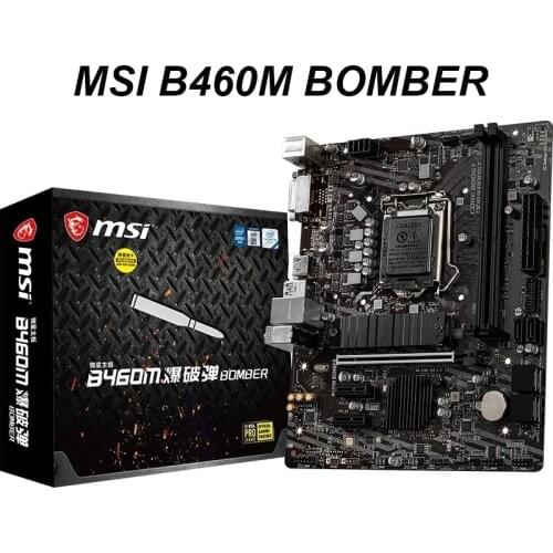 New for MSI B460M BOMBER Motherboard LGA 1200 DDR4 64GB PCI-E 3.0 Desktop B460 Mainbaord 1200 M.2 HDMI-Compatible OverLocking