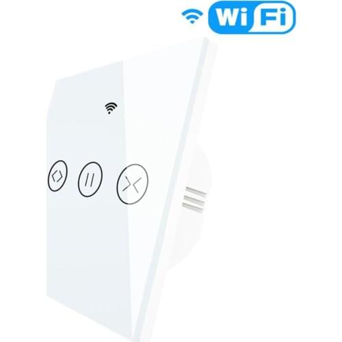 New Electric Motorized Curtain Blind Roller Shutter WiFi Smart Curtain Switch Touch Panel Curtain Switch with Mobile App Control