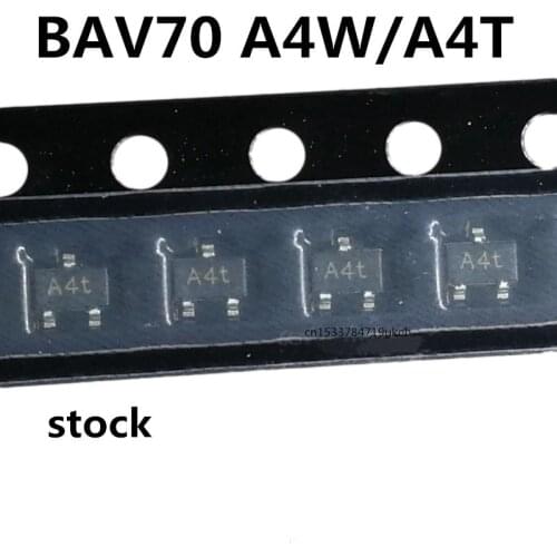 Original 100pcs/ BAV70 A4W/A4T SOT23