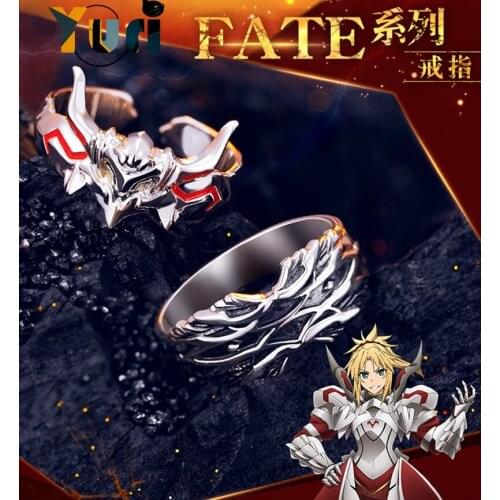 Fate/Stay Night Mordred Original 925 Sterling Silver Ring Cosplay Prop Daily Men Women Rings Cos Fan Gift C