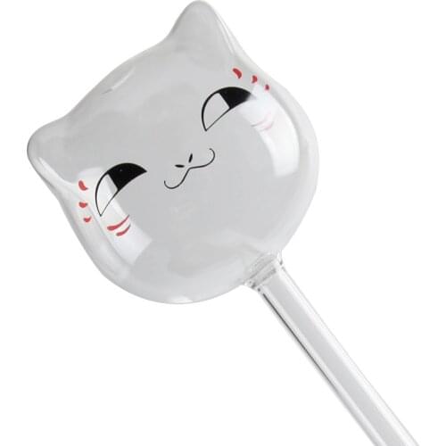 3-Pcs Cute Cat Glass Lazy Creative Seepage Water Drip Irrigation Household Green Plants Potted Automatic Flower Waterer Artifact