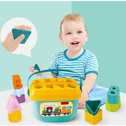 Geometry Shape Plastic Blocks Color Matching Children Early Educational Toy