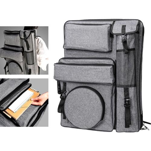 Artist Portfolio Backpack Carry Shoulder Bag Drawing Board Tools Bags Travel Case for Drawing Sketching Painting