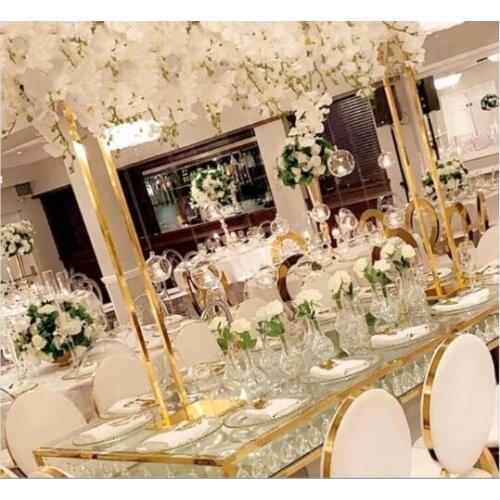 Rectangular metal frame wedding flower stand table centerpiece wedding decor